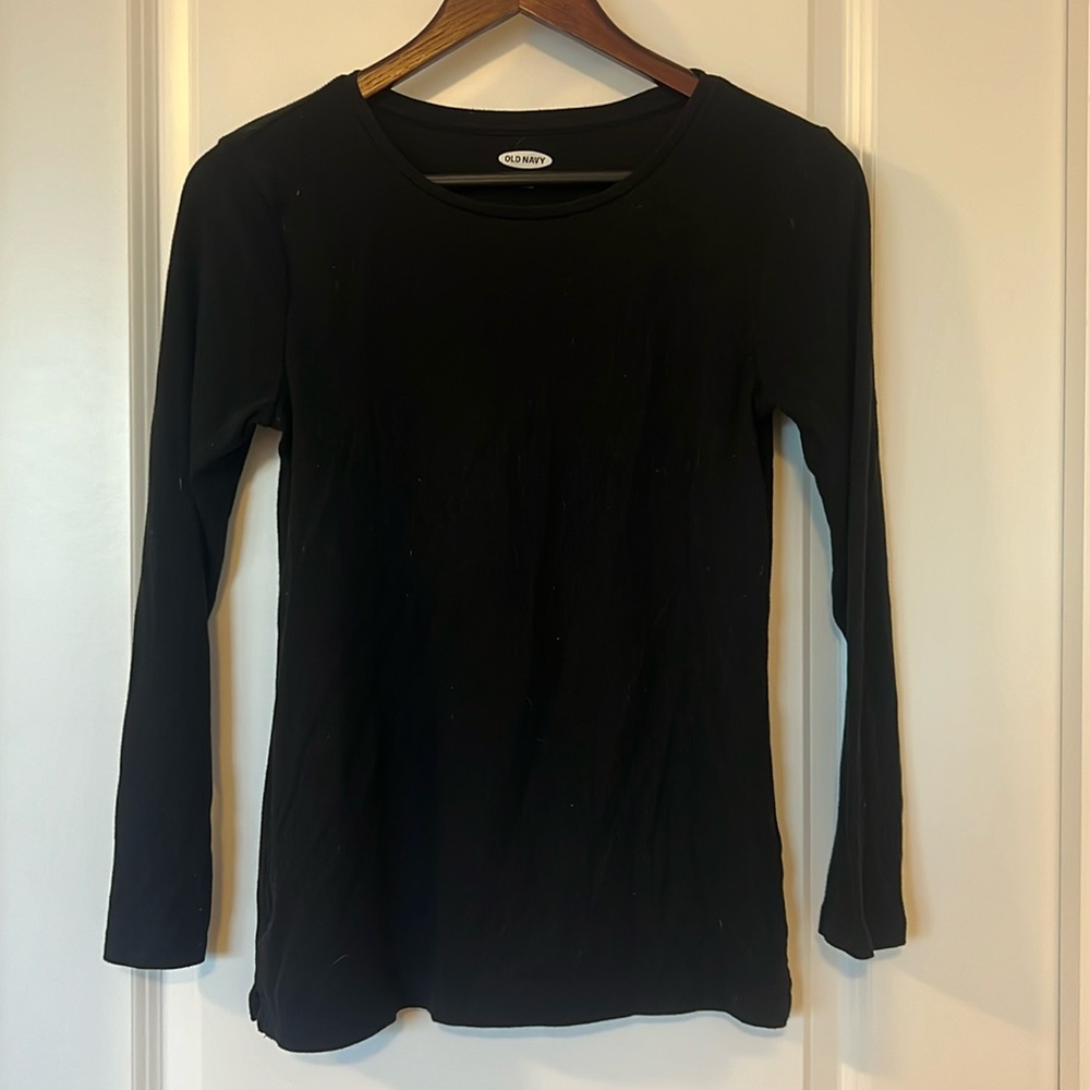 Black ribbed long sleeve